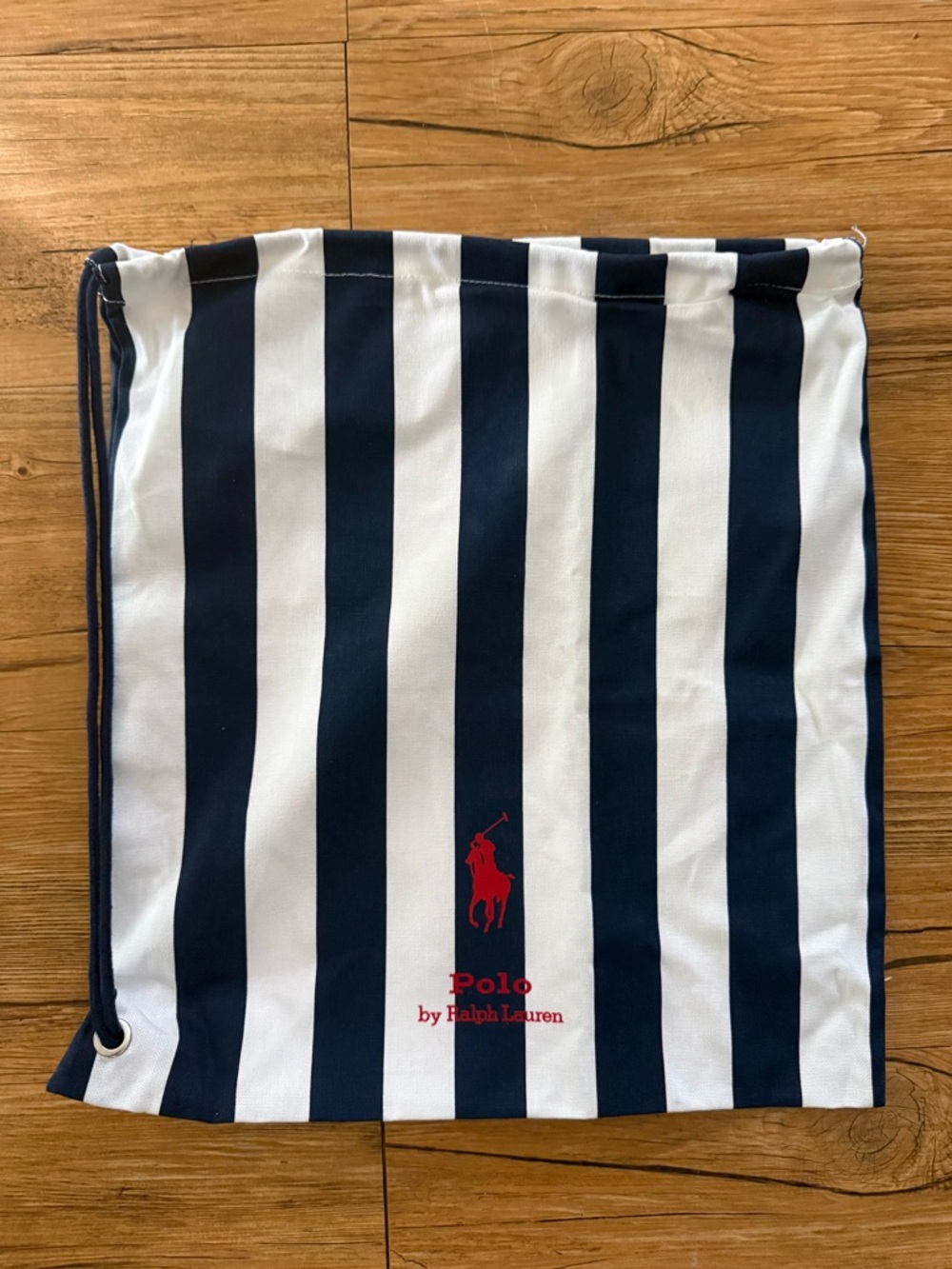 Polo Ralph Lauren Striped Dust Bag | Navy & White Drawstring Storage Pouch